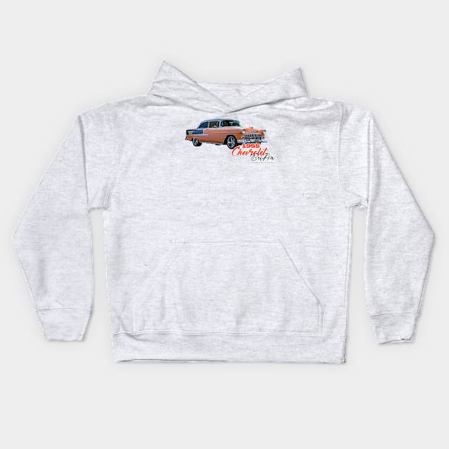 1955 Chevrolet Bel Air Hardtop Coupe Kids Hoodie by Gestalt Imagery